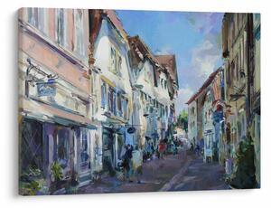 Obraz - Ulička starého mesta, akrylová maľba (70x50 cm)