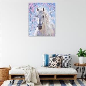 Obraz na plátne - Očarujúce biely kôň - 40x50 cm