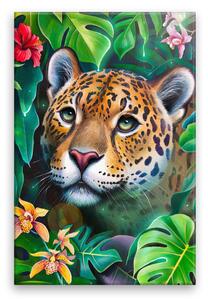 Obraz na plátne - Tiger v džungli - 40x60 cm