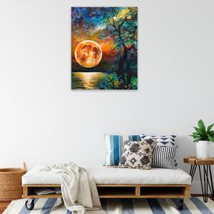 Obraz na plátne - Spln v ohnivej žiare - 40x50 cm
