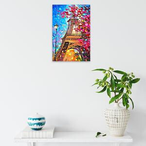 Obraz na plátne - Farebná Eiffelova veža - 40x60 cm