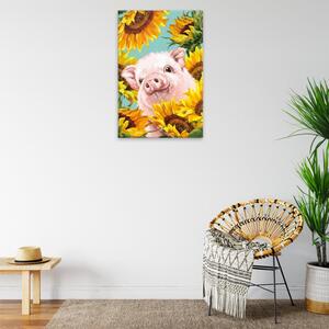 Obraz na plátne - Čuník v slnečniciach - 40x60 cm