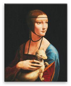 Obraz na plátne - Dáma s hranostajom Leonardo da Vinci - 40x50 cm