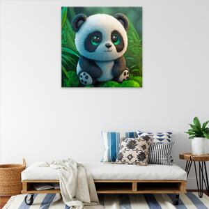 Obraz na plátne - Plyšová panda - 40x40 cm