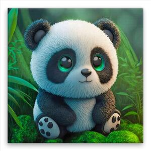 Obraz na plátne - Plyšová panda - 40x40 cm