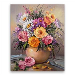 Obraz na plátne - Váza s kvetmi 07 - 40x50 cm