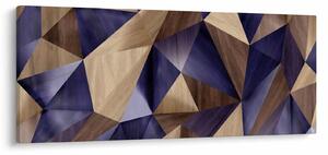 Obraz - 3D drevené trojuholníky (120x50 cm)
