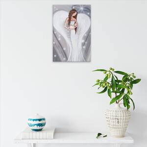 Obraz na plátne - Anjel s bábätkom - 40x60 cm