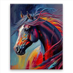 Obraz na plátne - Kôň vo farbách 02 - 40x50 cm
