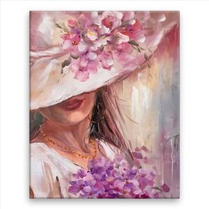 Obraz na plátne - Dáma s klobúkom - 40x50 cm