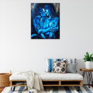 Obraz na plátne - Romantika v modrom - 40x50 cm
