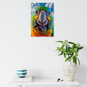 Obraz na plátne - Zvedavý papagáj - 40x60 cm