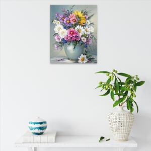 Obraz na plátne - Váza lúčneho kvetu - 40x50 cm