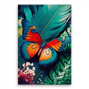 Obraz na plátne - Motýľ v džungli - 40x60 cm