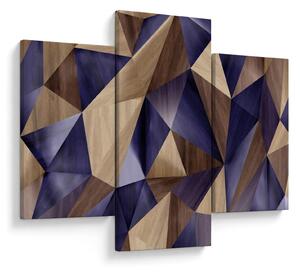 Obraz - 3D drevené trojuholníky (90x60 cm)