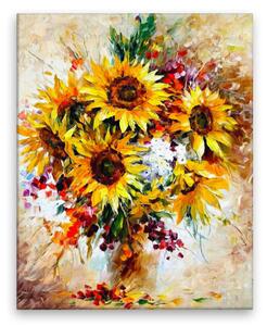 Obraz na plátne - Rozžiarené slnečnice - 40x50 cm