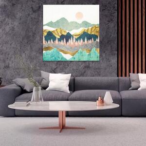 Obraz na plátne - Zlatisté pohorie - 40x40 cm