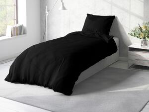Biante Bavlnené jednofarebné posteľné obliečky Moni MO-022 Čierne Jednolôžko 140x200 a 70x90 cm