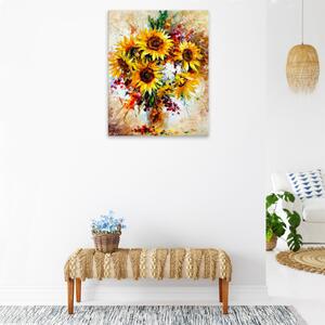 Obraz na plátne - Rozžiarené slnečnice - 40x50 cm