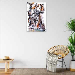 Obraz na plátne - Tiger na brehu - 40x60 cm
