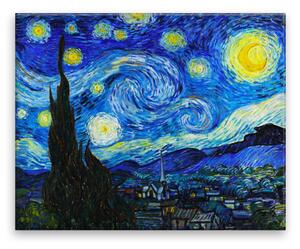 Obraz na plátne - Hviezdna noc Van Gogh - 50x40 cm