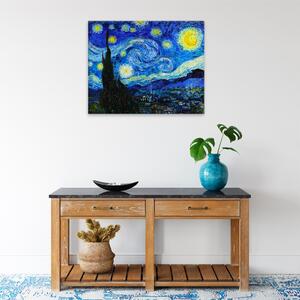 Obraz na plátne - Hviezdna noc Van Gogh - 50x40 cm