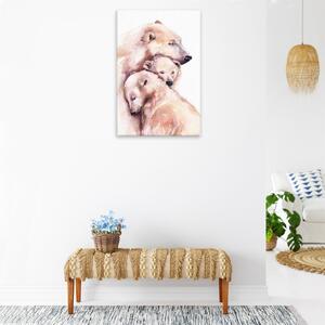 Obraz na plátne - Láska ľadových medveďov - 40x60 cm