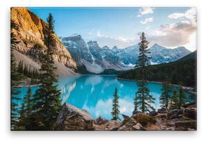Obraz na plátne - Modré jazero v horách - 60x40 cm