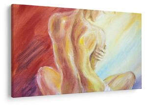 Obraz odpočívajúce ženy, olejomaľba (90x60 cm)