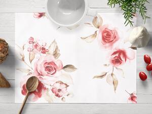 Biante Teflónové prestieranie na stôl TF-023 Červené ruže na bielom 35x45 cm