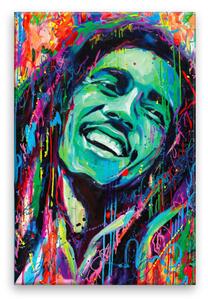 Obraz na plátne - Bob Marley v barvách - 40x60 cm