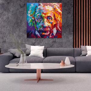 Obraz na plátne - Albert Einstein vo farbách - 40x40 cm