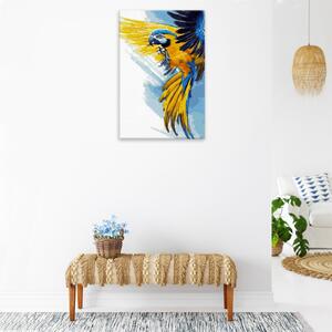 Obraz na plátne - Papagáj v letu - 40x60 cm