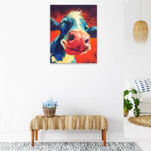 Obraz na plátne - Šťastná krava - 40x50 cm