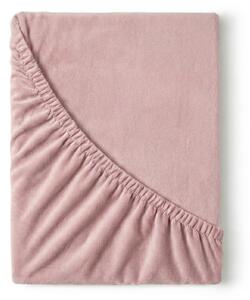 Kvalitex Flanelové napínacie prestieradlo svetlo ružové 80x200cm