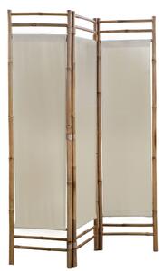 Skladací 3-panelový paraván, bambus a plátno, 120 cm