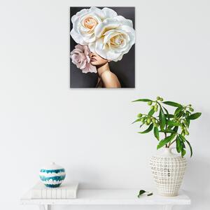 Obraz na plátne - Kvetinová žena - 40x50 cm