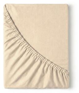 Kvalitex Flanelové napínacie prestieradlo béžové 80x200cm