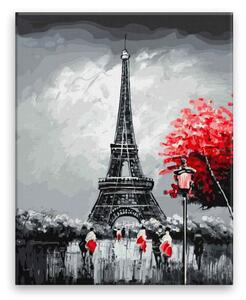Obraz na plátne - Eiffelova veža na podzim - 40x50 cm