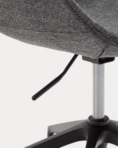 MUZZA Otočná stolička tassina na kolieskach tmavo sivá