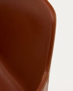 MUZZA Otočná stolička tassina kožená hnedá