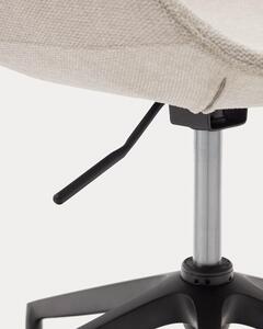 MUZZA Otočná stolička tassina na kolieskach svetlo béžová