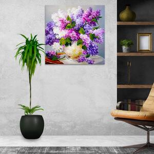Obraz na plátne - Ľaliová váza - 40x40 cm