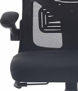 Ergonomické kancelárske kreslo s prehýbateľnými lakťovými opierkami, čierna