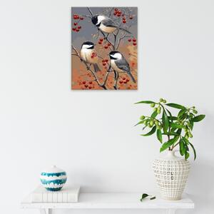 Obraz na plátne - Tri vtáčiky - 40x50 cm