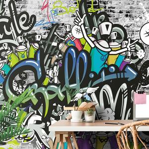 Samolepiaca tapeta štýlová graffiti stena
