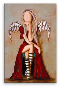 Obraz na plátne - Anjel s diablom v tele - 40x60 cm