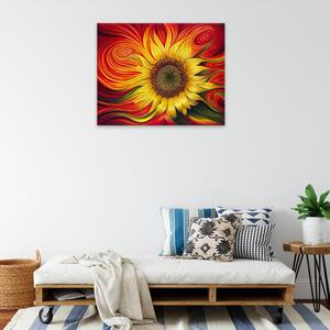 Obraz na plátne - Žltočervená slnečnica - 50x40 cm