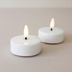 Čajová LED sviečka Flamme White 5,8 cm – set 2 ks