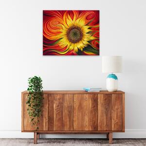 Obraz na plátne - Žltočervená slnečnica - 50x40 cm
